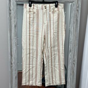 ModCloth NWT striped linen pants size 12